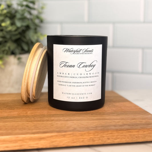Texan Cowboy Candle - Waterfall Scents