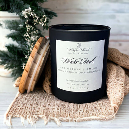 Waterfall Scents Winter Birch Soy Candles - Embrace Winter's Essence